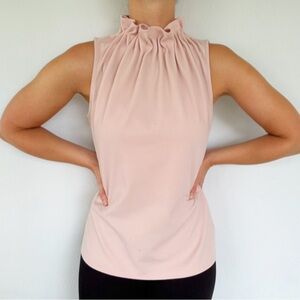 Ann Taylor Pink Sleeveless Blouse